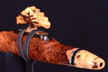 Brazilian Rosewood Burl Native American Flute, Minor, Mid F#-4, #H23L